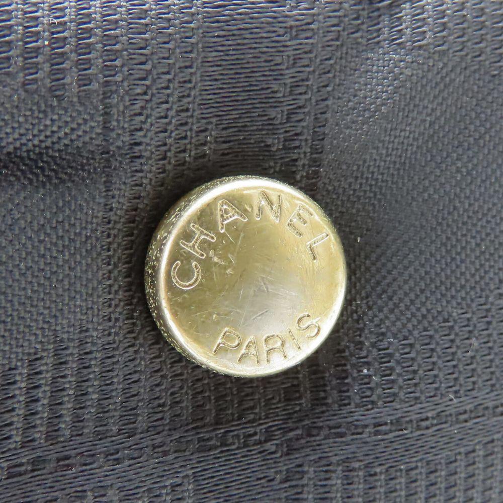 Used CHANEL Tote Bag New Travel Line COCO Mark Jacquard Nylon/leather Black 8th