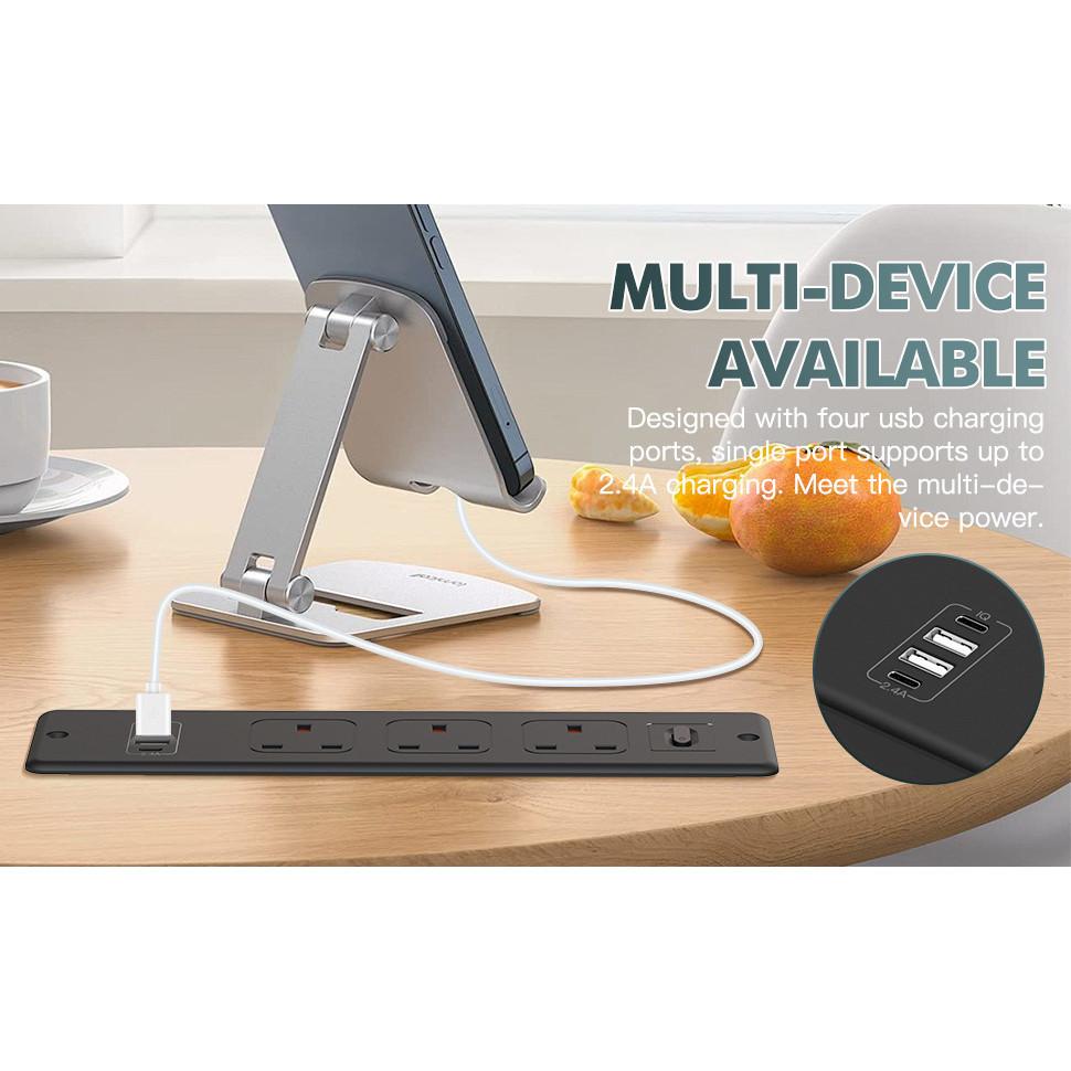 Electric Hidden Outlets Household Appliances Concealed Socket Plug Built-in Desktop Socket AC110 250V Extension Power Strip