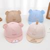 Gorra de visera animal mono orejas tridimensionales transpirable sombrero para el sol infantil visera suave gorra de béisbol algodón puro 6 meses-2 años
