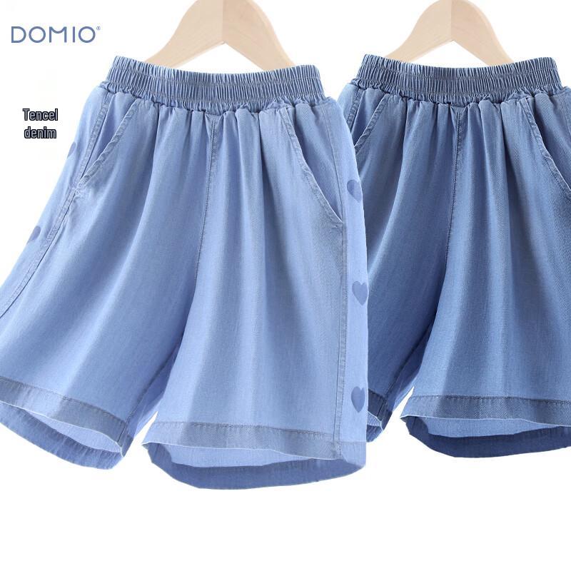 Domiaowu Girls  Summer Tencel Denim Casual Shorts 150