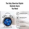 4-Zoll-Wecker aus Metall, leise, nicht tickend, Nachttischwecker, Vintage-Tischuhr mit Doppelglocke für Tiefschläfer, Kinder