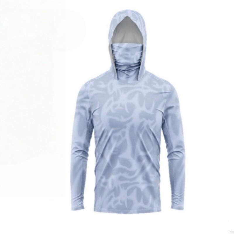 Available Hooded Mask Fishing Clothes Light Sunscreen Long-sleeved Luya Fish