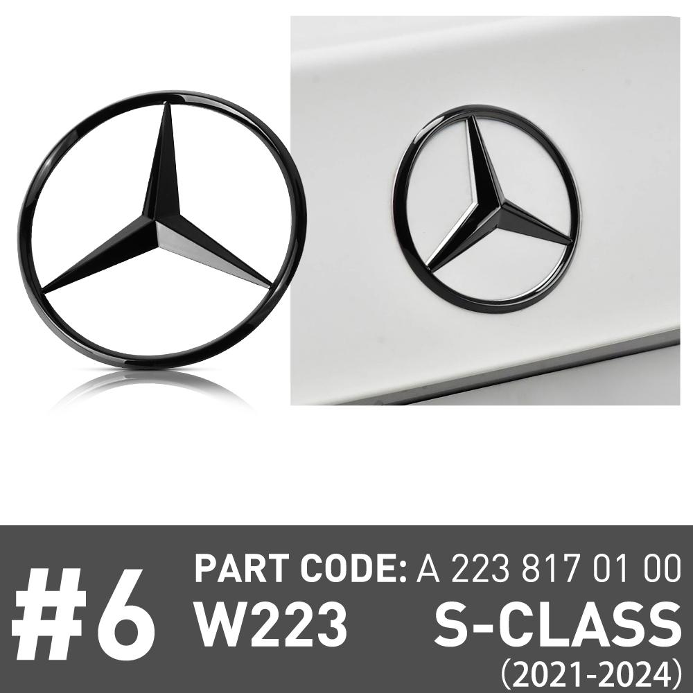 Car Original Rear Label Badge Sticker Decoration Tail Logo Replacement Accessory For Mercedes-Benz W223 S500 S580 2021 2022 2023 JQRST1