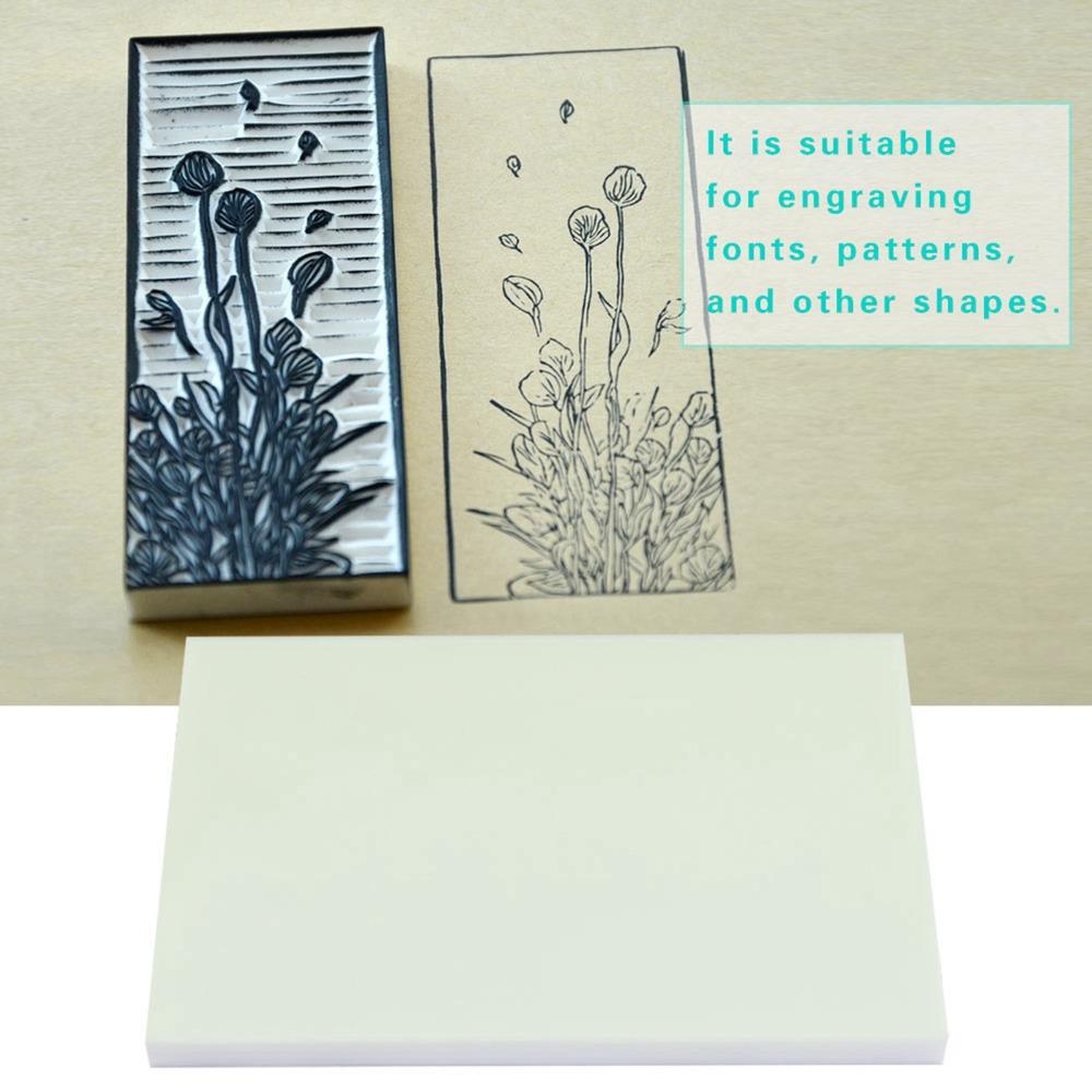 Carving Block Green Rubber Stamp Carving Block Pink Blue Sandwich Rubber Stamp Rectangular Yellow DIY Stamp Engraving Fonts