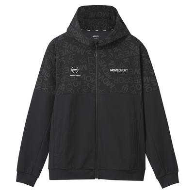 DESCENTE Logo Print Back Logo Full Zip Hoodie S.F.TECH
