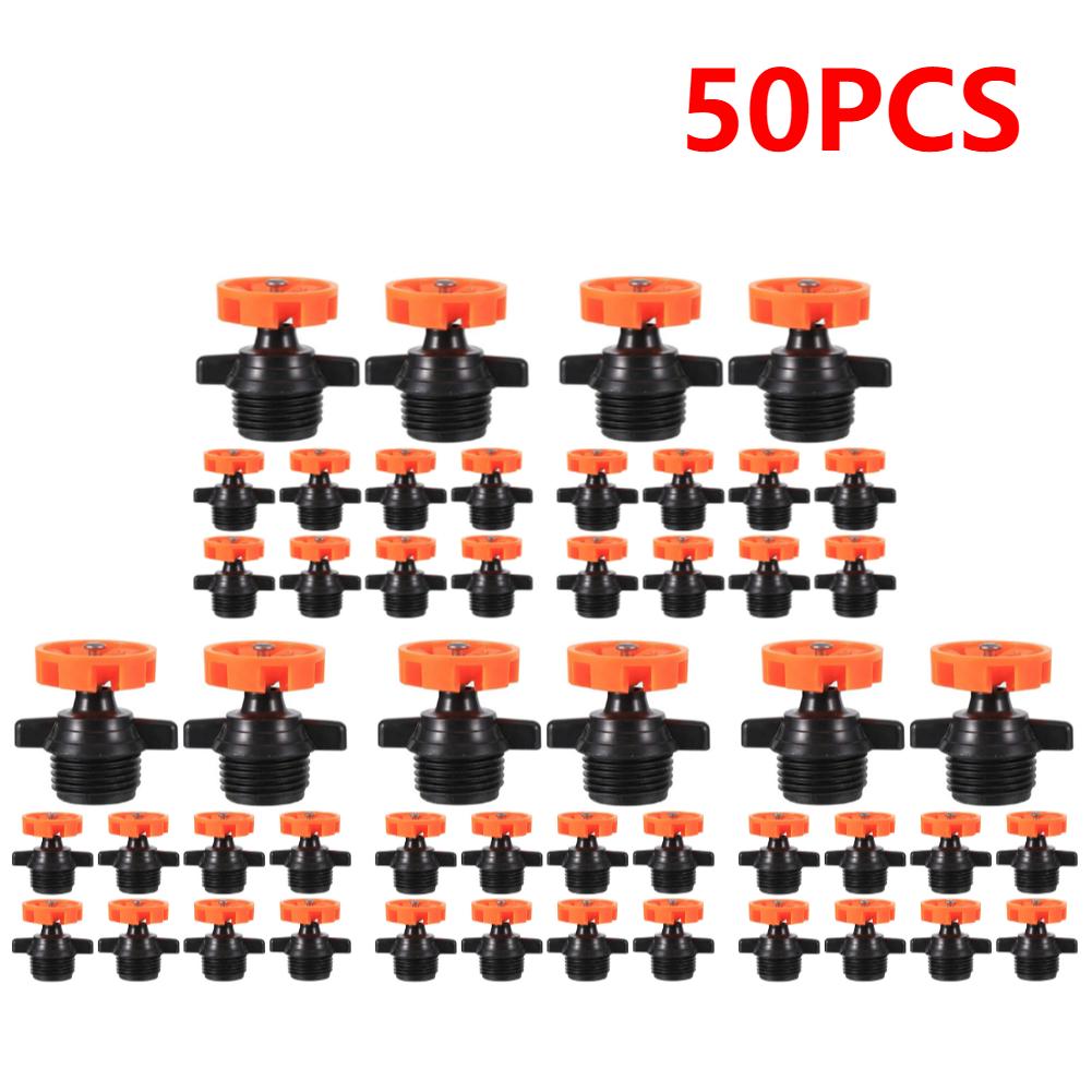 20-100PCS Rotatable Irrigation Dripper Garden Small Drip Irrigation System 6 Holes Atomizing Sprinkler Yard Watering Nozzle
