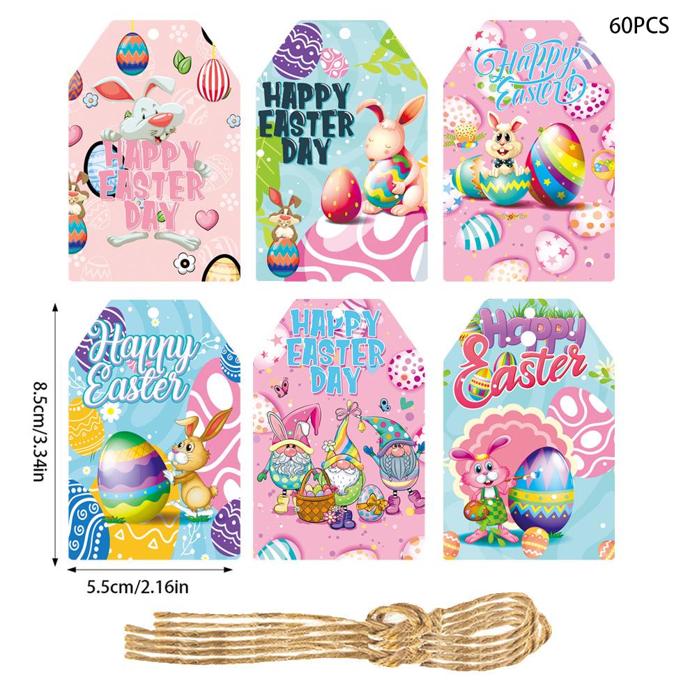 New Style, Easter Theme, Cute Bunny, Gift Box, Paper Tags, Party Decoration Pendant, Holiday Supplies