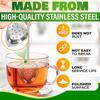 Stainless Steel Tea Infuser,Long Handle Strainers for Loose Leaf Spices Seasonings,Portable Heart Shaped Tea Steeper for Gifts