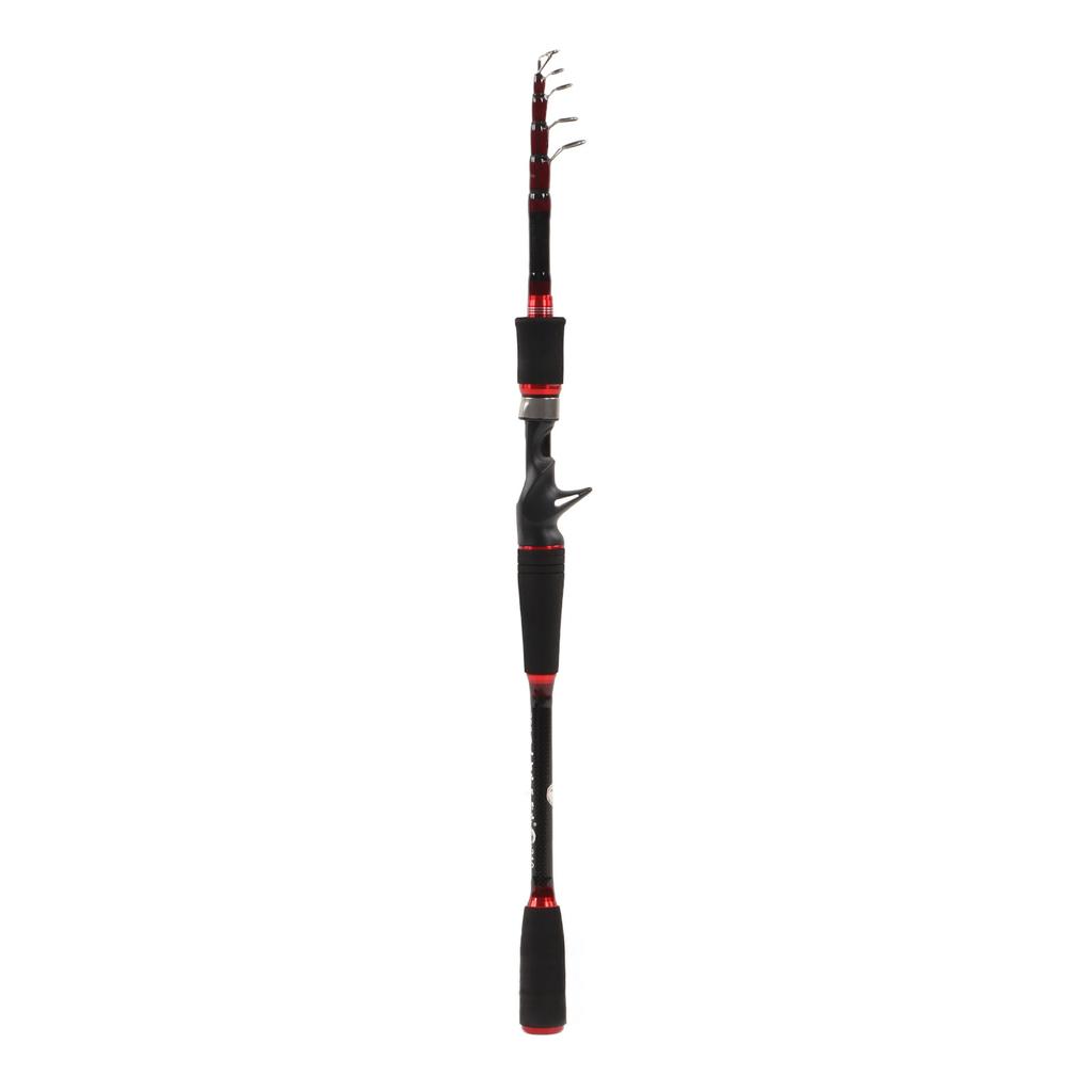 Telescopic Fishing Rod Lightweight Carbon Fiber Casting Fishing Pole with Stainless Steel Swivel Guide for Bass Trout
