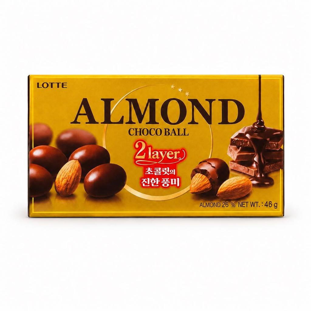 Lotte Almond Filled Chocolate Beans 46g