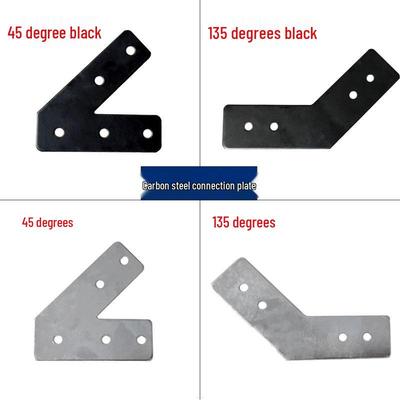 Aluminum Profile 2020/3030/4040 Corner Bracket: 45°/135° External Connector Plate, Carbon Steel Side Fixing Iron Sheet