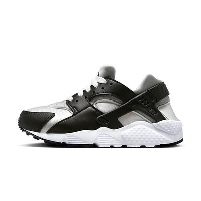 Huarache Run GS Crianças Grandes Preto Cinza Neutro Branco 654275-044
