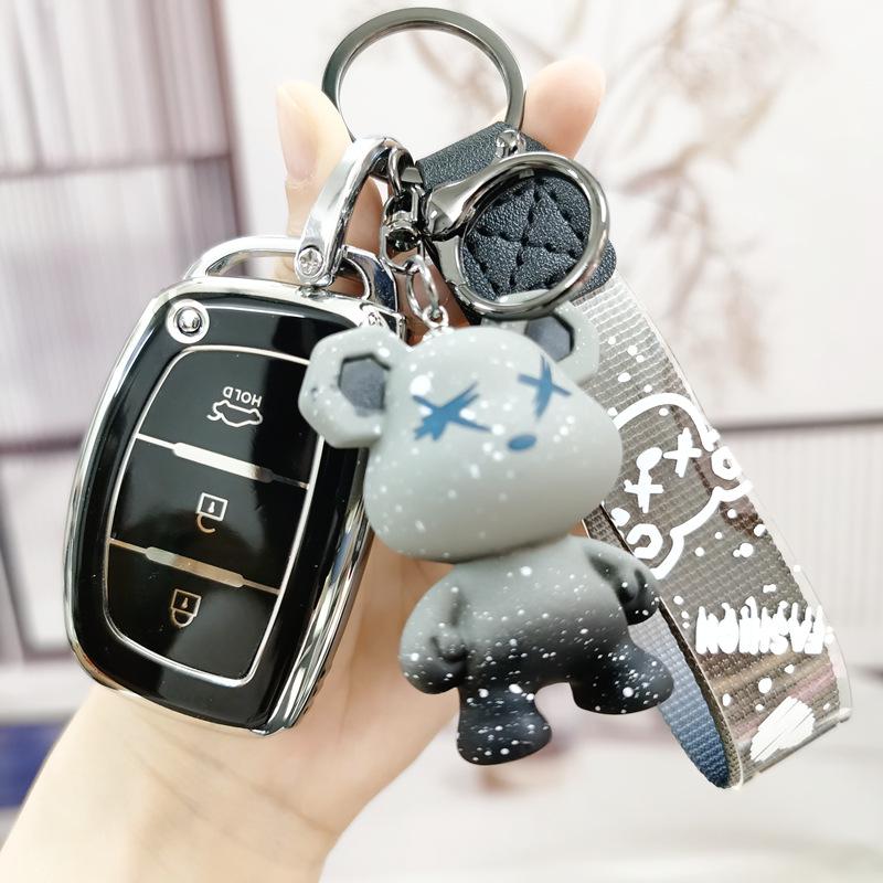 Cartoon Key Cover for Hyundai Models: Ix25, Mistra, Ix35, Elantra, Lingdong, Verna