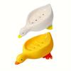 Cute Duck-shaped Soap Tray Self-draining Soap Rack Creative Rack for Shower Bathroom Kitchen Tub Sink Tray Bracket Bathroom