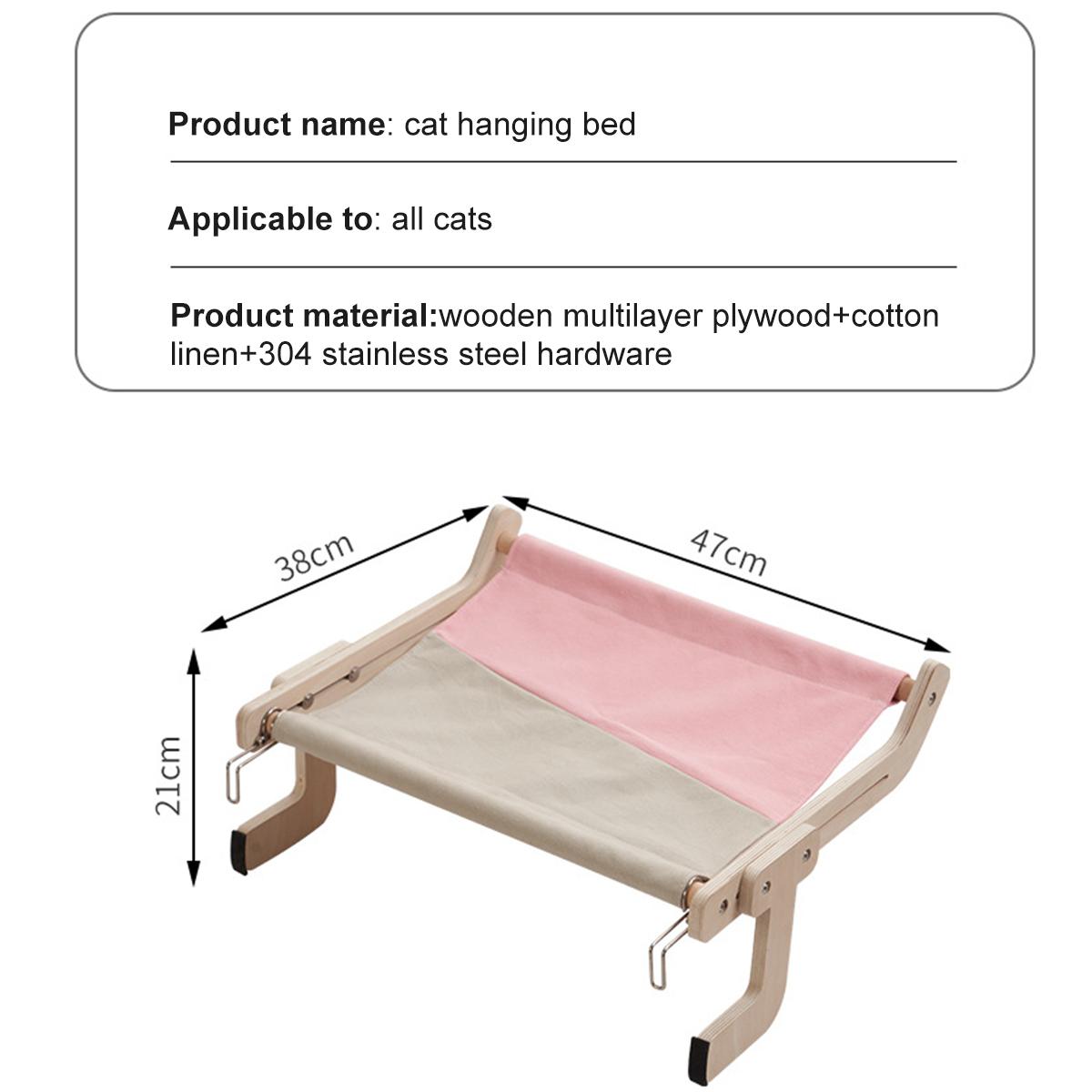 

Wooden Cat Hammock Sturdy Cat Window Perch Easy to Install Pet Cat Bedclothes Multipurpose Insert Kallax Shelves for Windowsill 1PC