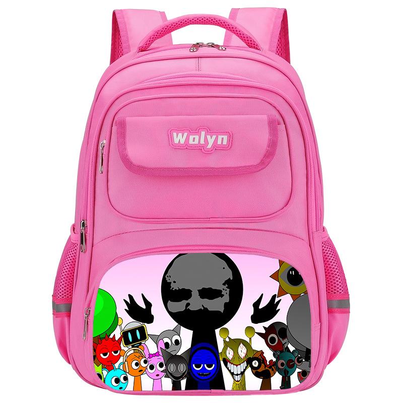 Caja de Ritmos Sprunki Juego Anime Mochila Estudiante Bolsa Escolar Bolsa Multifuncional