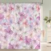 Beautiful Flowers Shower Curtain Bathroom Waterproof Shower Curtain Leaves Plant Printing Curtains for Bath Shower With Hooks