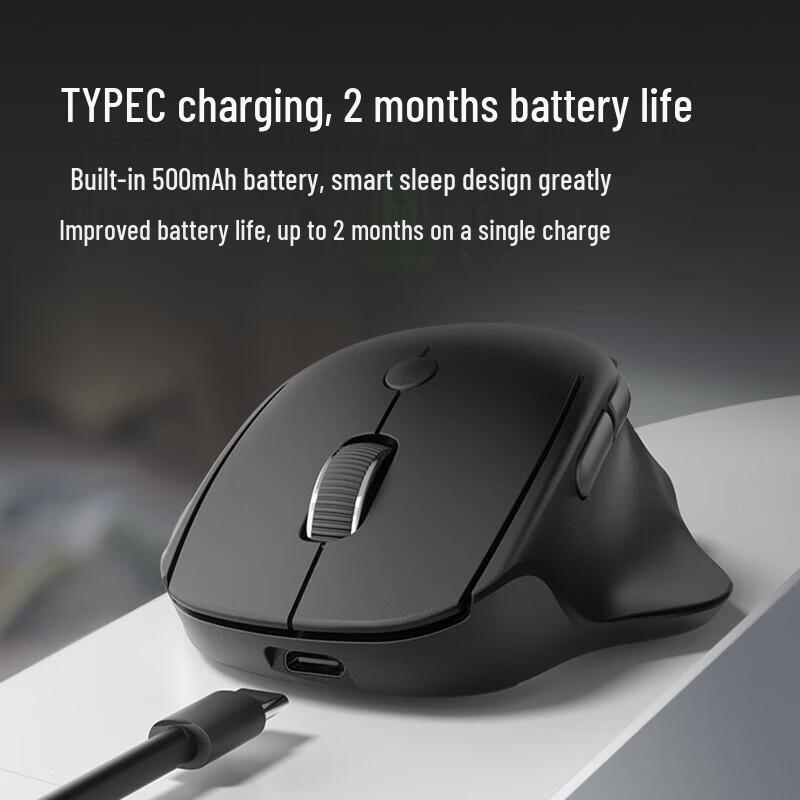 HP Engineer1 Black Ergonomic Wireless Mouse