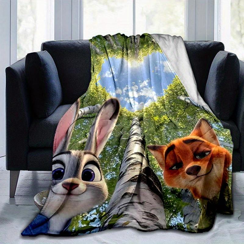 1pc, Zootopia Movie Characters Blanket Home Decor, Couch Cover, Outdoor Blanket, Gift for Friends, Flannel Fleece Blanket Suitable for Bed