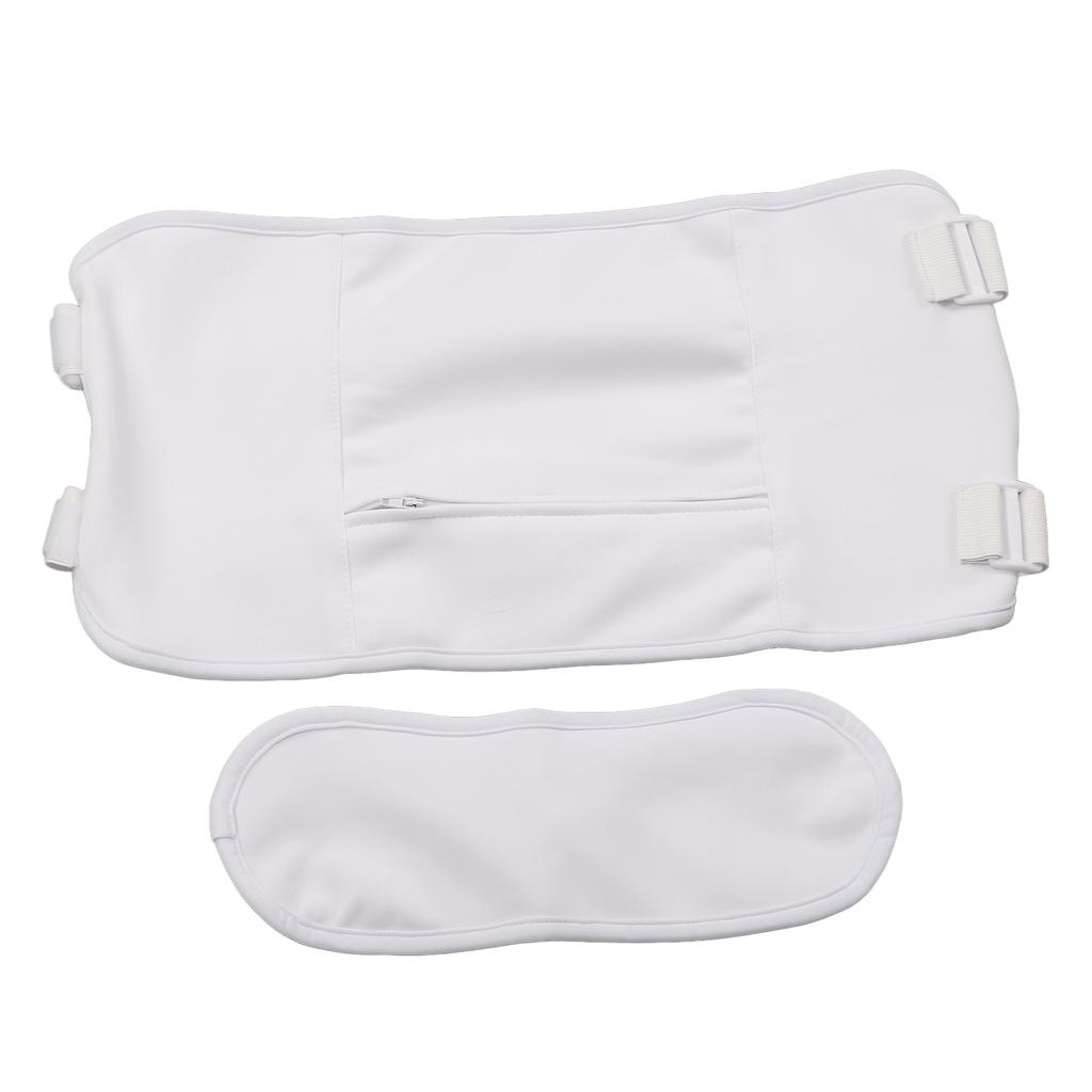 Castor Oil Pack Set White Reusable Washable Castor Oil Compress Wrap Set for Inflammation