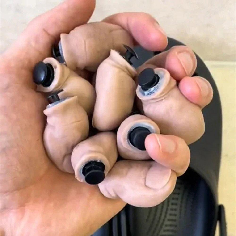 Funny Toe Shoe Charms DIY Mini 3D Stereoscopic Toe for Croc Accessories Unique Shoe Decoration Charms for Women Men