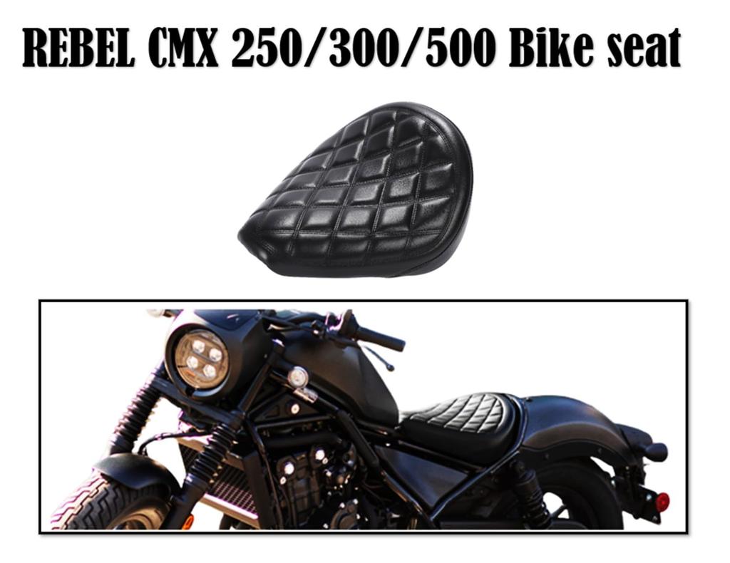 World Imp Motor Honda Rebel CMX Waterproof PU Custom Parts 250/300/500 (2017-2023) MC49/PC60 Seat, Aftermarket, High-Temperature Resistant, Leather,
