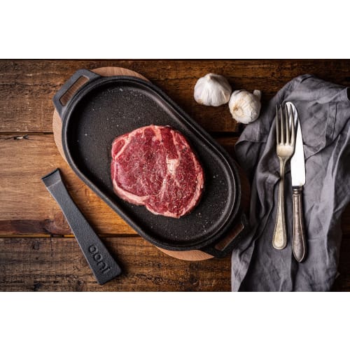 Ooni Cast Iron Sizzler Pan - Cast Iron Sizzler Plate - Ooni Cast Iron Pan - Cast Iron Pizza Pan - Ooni Pizza Oven Accessories