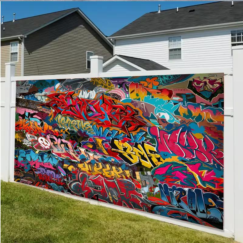 2D Colorful Graffiti Wall Photography Background Cloth