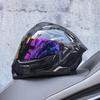 LVS motorcycle off-road helmet racing double lens flip open helmet DOT