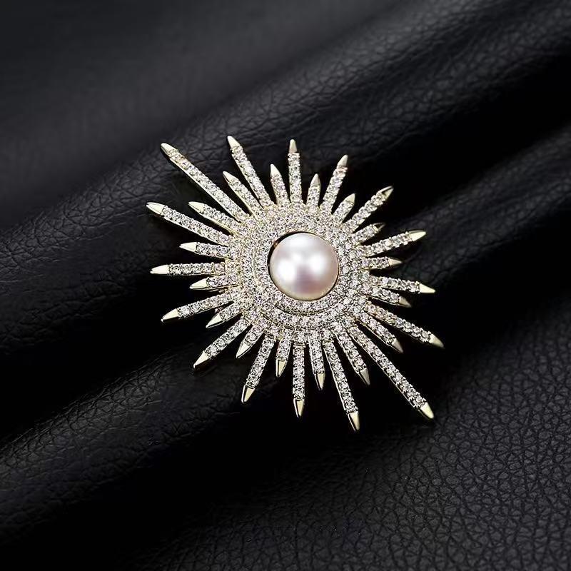 Gorgeous Luxury Sunflower Brooch Retro Personalized Pin Party Romantic Jewelry Accessories Charm Trendy Gift Unique