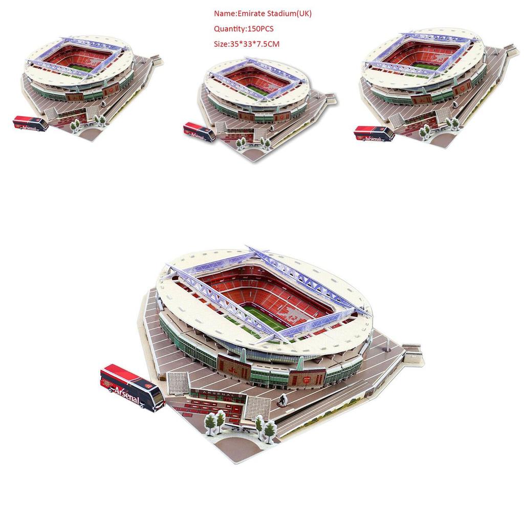 Intricately Detailed 3d Puzzle Of Uk Emirates Football Field Stadium For Kids And Adults