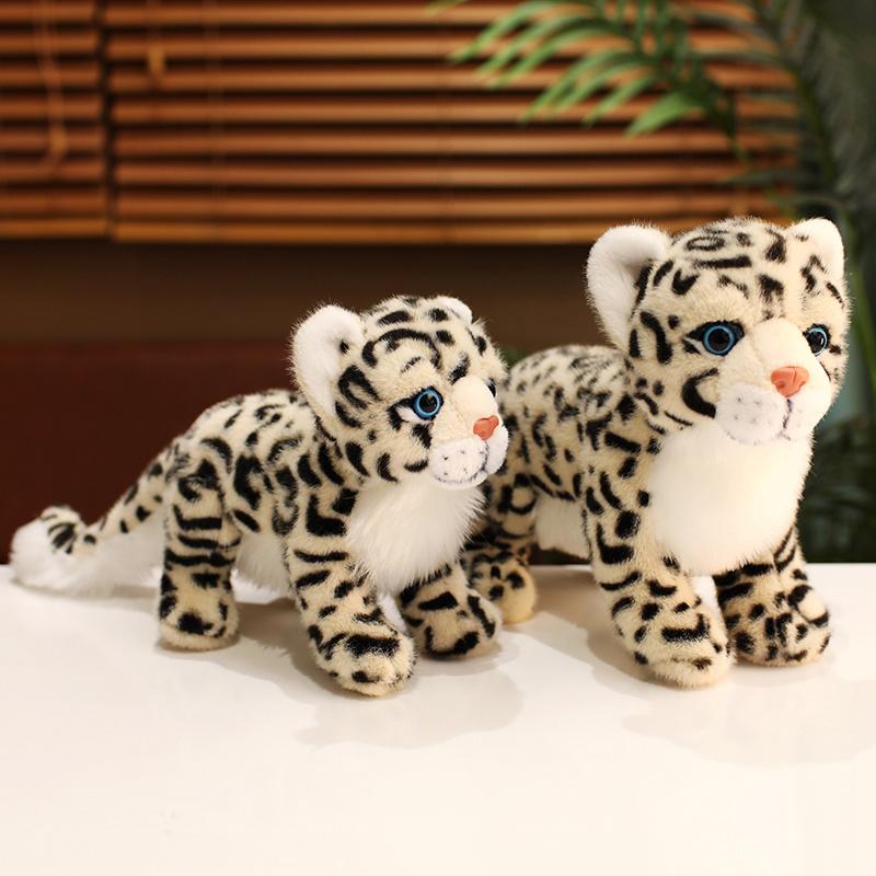 38/48cm Realistic Snow Leopard Plush Toy Stuffed Animal  Cute Companion Decor  Soothing Cuddly Doll  Perfect Graduation Gift
