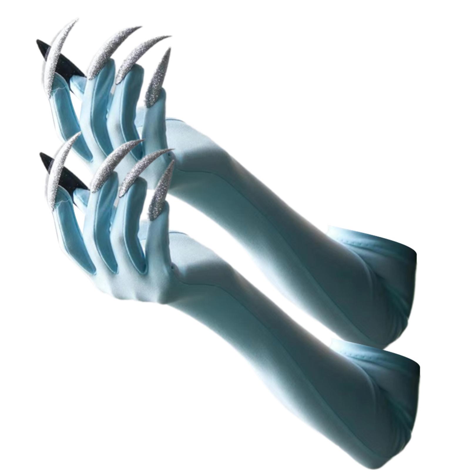 

Панк Рукавички з Довгими Нігтями Темна Серія Косплей Рукавички Еластичні та Дихаючі Для Хелловін Вечірок Костюмні Аксесуари 15