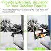 4Pcs Reusable Waterproof Outdoor Faucet Covers With Green Reflective Strip