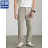 Men's Tencel-Linen Blend Straight Fit Casual Trousers