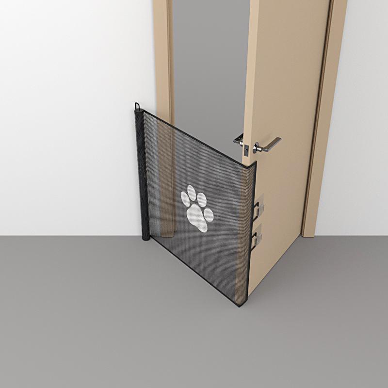 Retractable Pet Gate: Indoor Safety Net for Dogs & Cats, No-Drill Isolation Fence for Stairways & Hallways