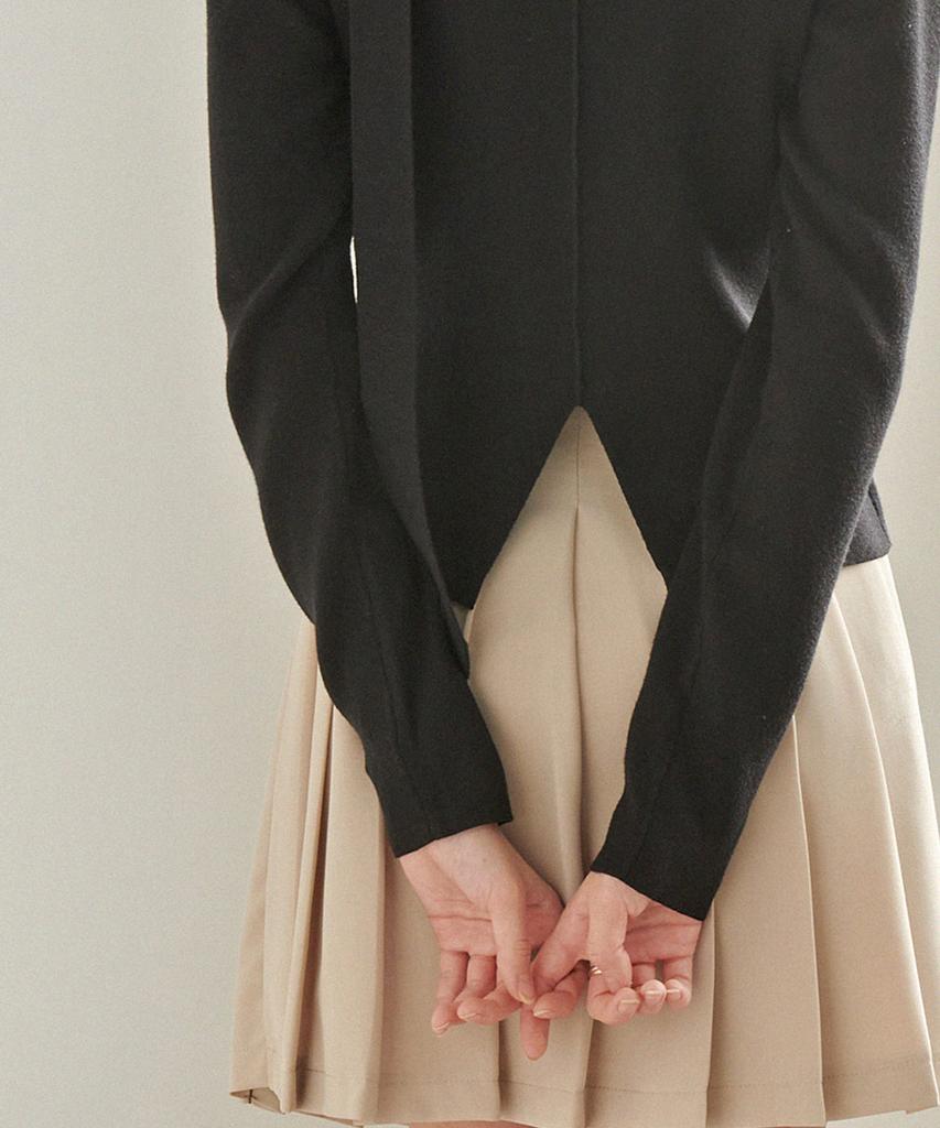 MICANE Harmonious Tie Set Slit Knit Black