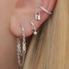 Women New Arrived Elegance Jewelry Long Double Tassel Chain Romantic Party Gift Hoop Tassel Earring