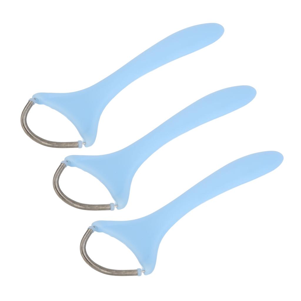 3pcs Spring Facial Hair Remover for Women Long Handle Stainless Steel Gentle Spring Facial Threading Epilator Coil