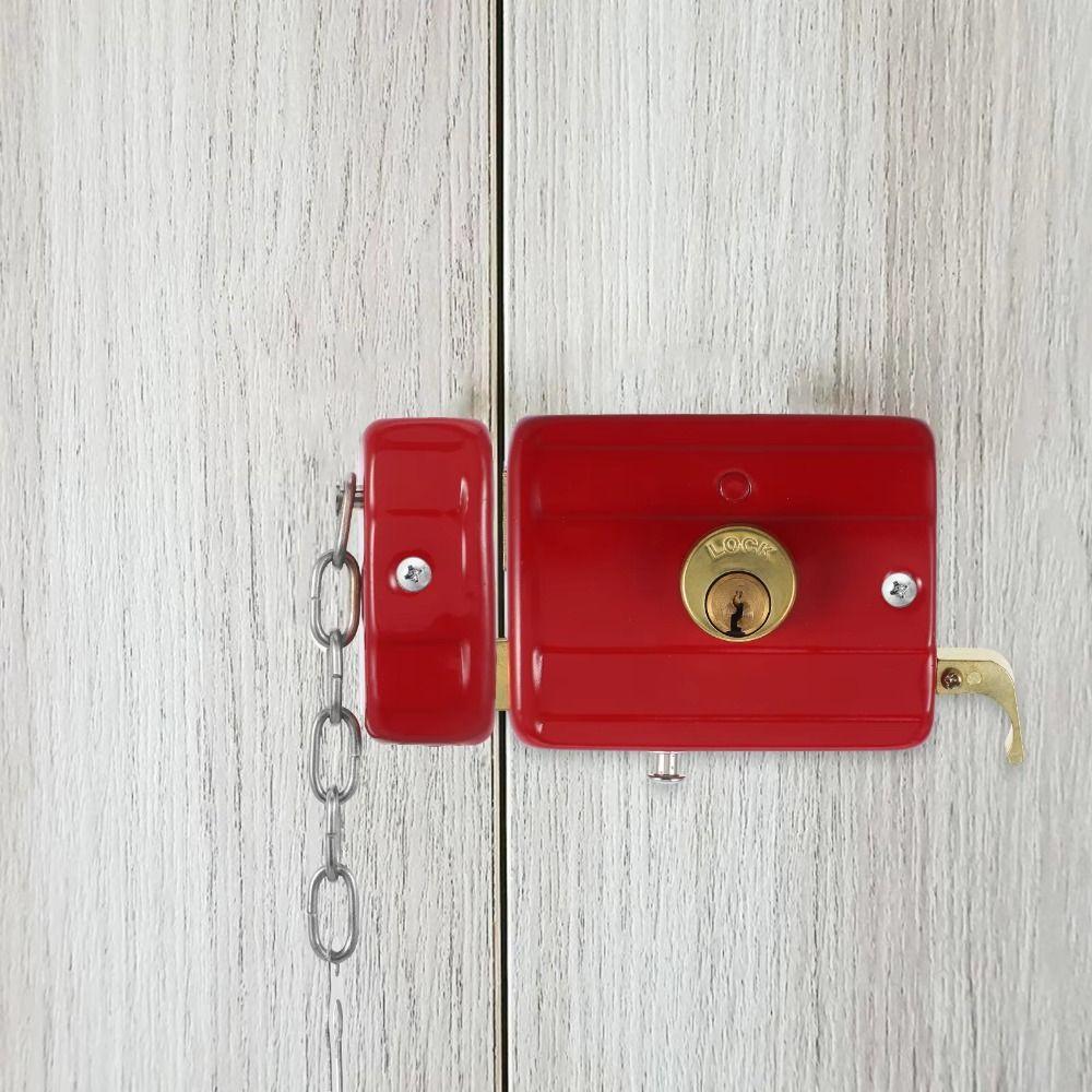 Single Cylinder Heavy Duty Lock Iron Insurance Lock Replacement Security Door Lock  Exterior Door