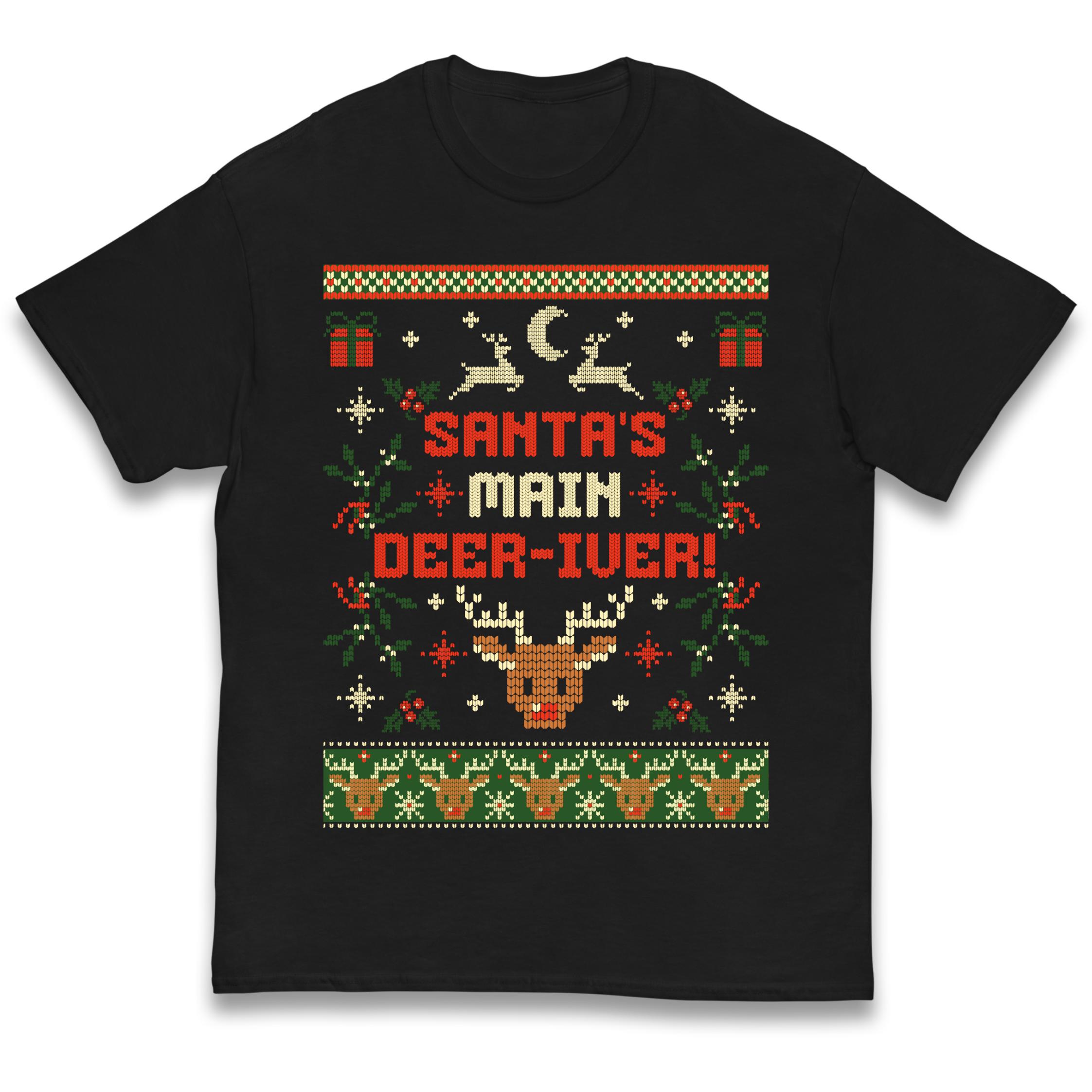 Santas Main Deer-iver Christmas Kids T-Shirt 150
