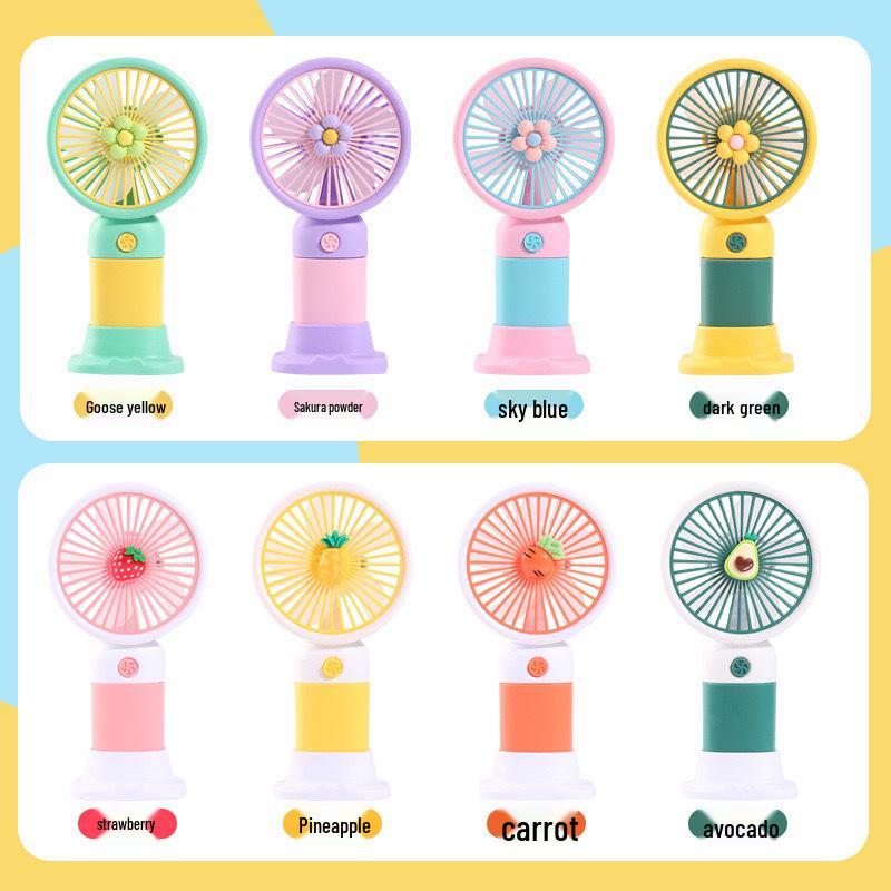 Portable Mini Handheld USB Fan with Powerful Wind and Desktop Stand USB Rechargeable