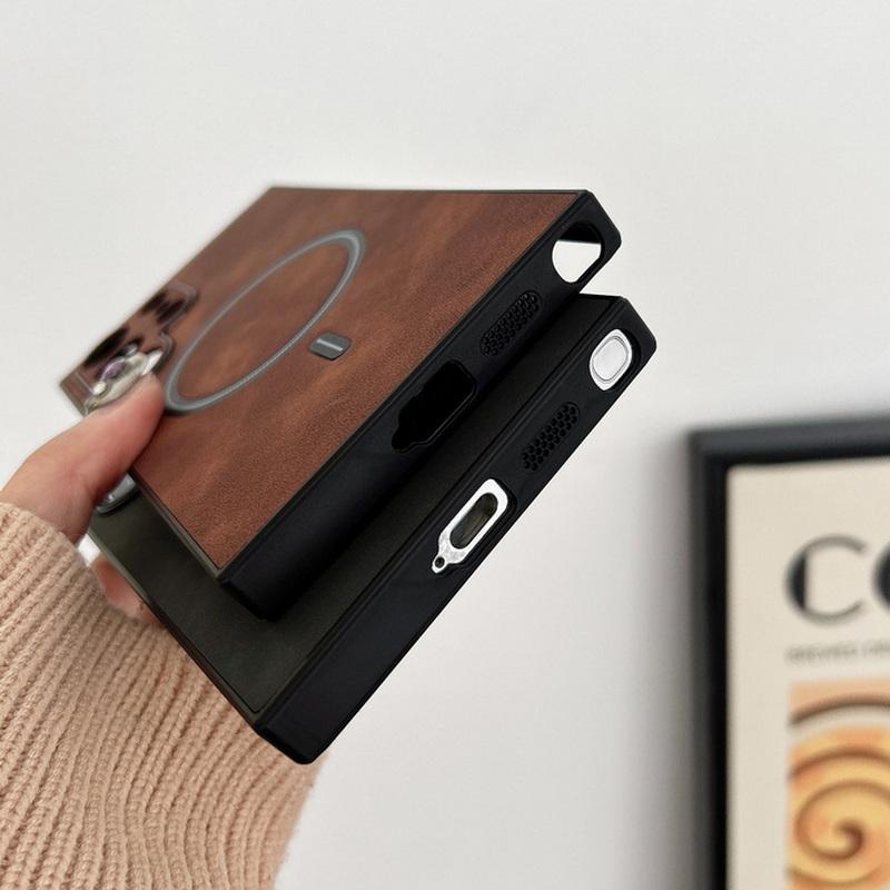 Carcasă de telefon pentru Samsung S25 Ultra S24 S23 S22 Plus, culoare solidă, piele mată, rezistentă la șocuri, subțire, magnetică, cu încărcare wireless, spate