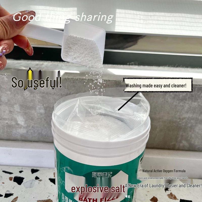 Baoluo 1100g Natural Active Oxygen Laundry Salt - Safe, Non-Toxic Sterilizer & Odor Remover