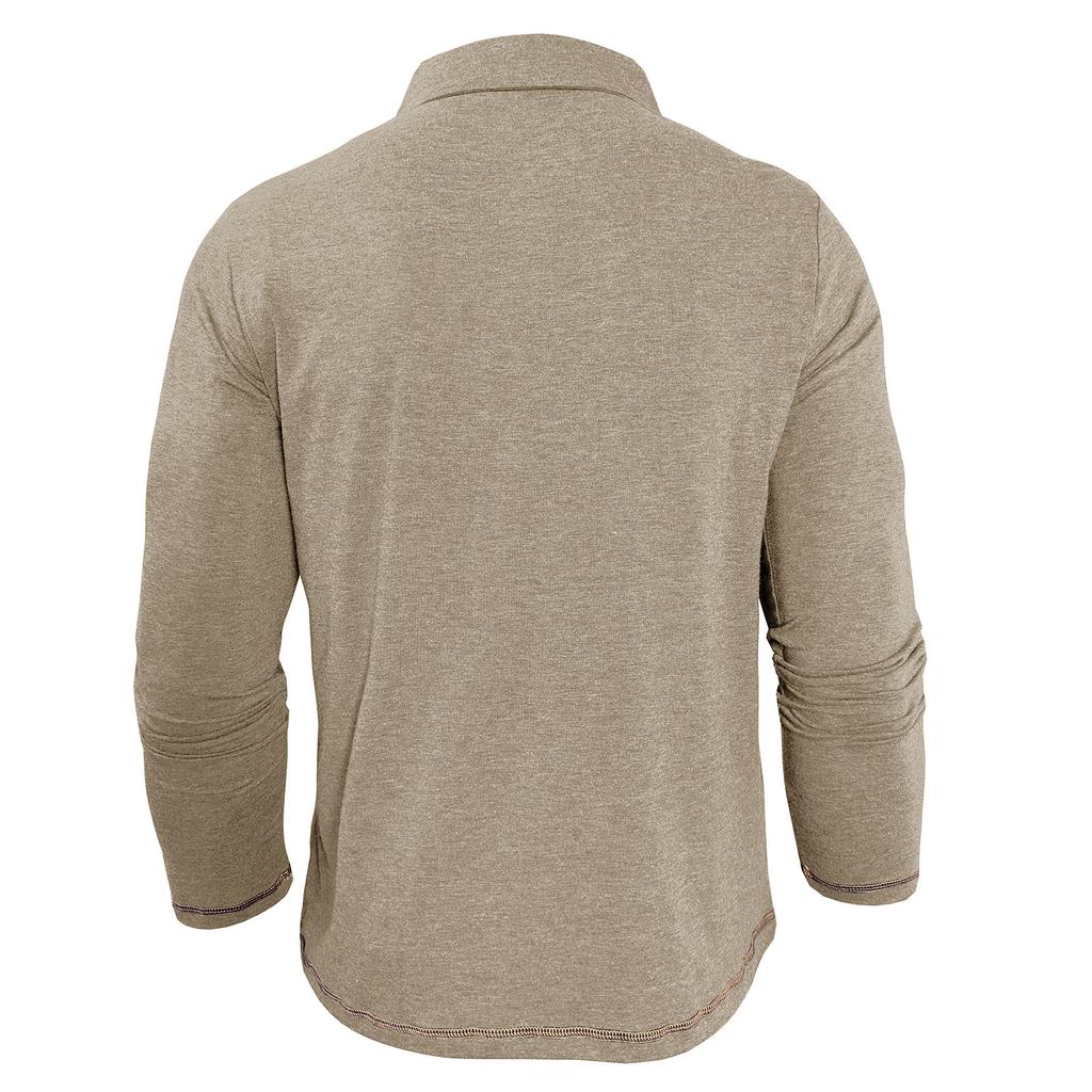Spring Autumn Long Sleeve Turn Down Collar Polo Shirts Men Business Casual Polos