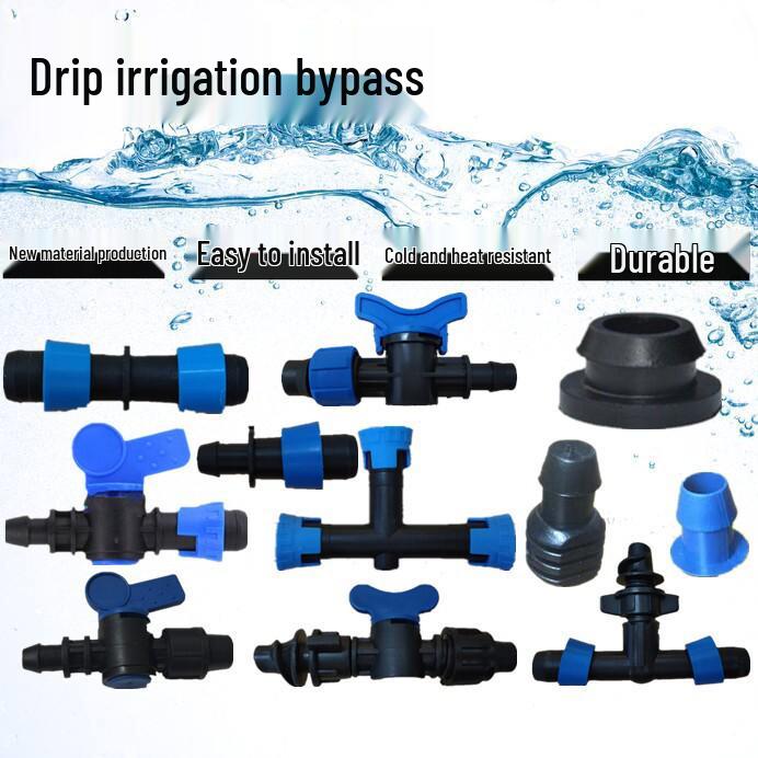 16mm Surface-Mounted Drip Tape Bypass Valve & Tube Switch