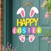 Photo Props Cartoon Easter Door Hanging Paper Rabbit Bunny Egg Decoration Handmade Colorful Easter Party Door Sign Party Favors