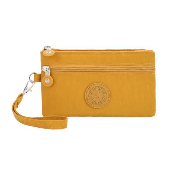 Кошелек для мелочи Гладкая молния Несколько отделений Маленький кошелек Минималистичный дизайн Ключи Карты Чехол для мобильного телефона темно-оранжевого 688₽