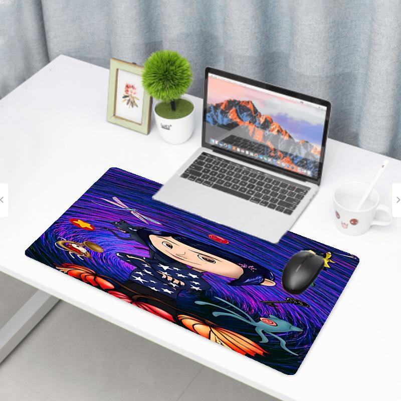 Coraline Print Mouse Pad, Anti‑Slip Desktop keyboard Mat, for PC Laptop Gaming Working Daily Use, Cool Festival Surprise Gift