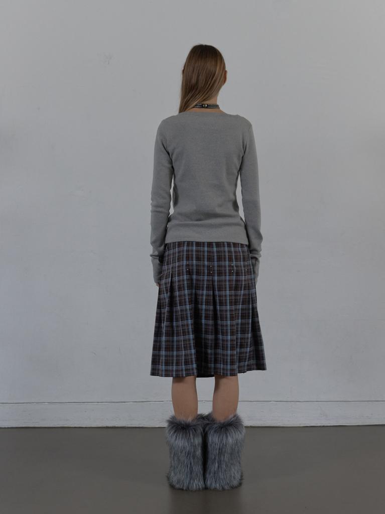 SETUP-EXE Star Button Top / Melange Gray